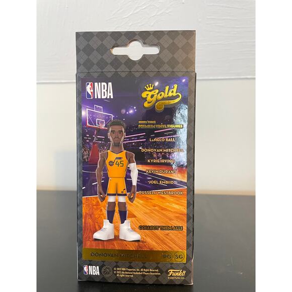 Funko NBA Gold Legends Utah Jazz Donovan Mitchell Premium Vinyl Figure HBC - Picture 3 of 8